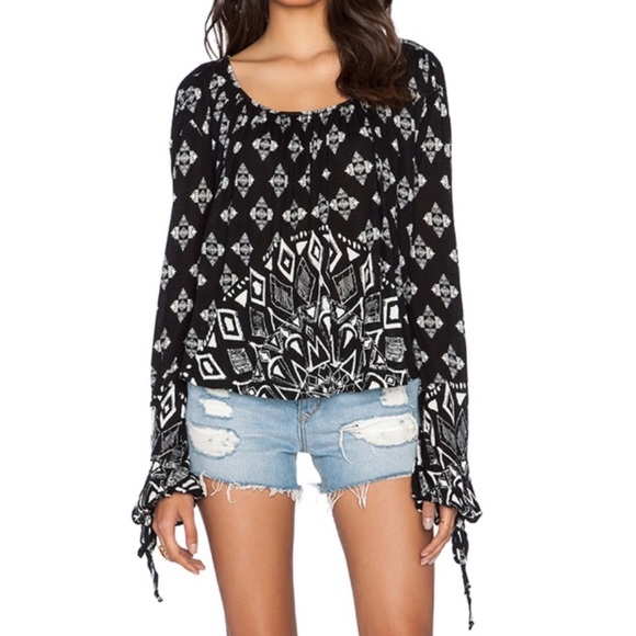 Free People Tops - Free People Dazed Boho Cropped Blouse